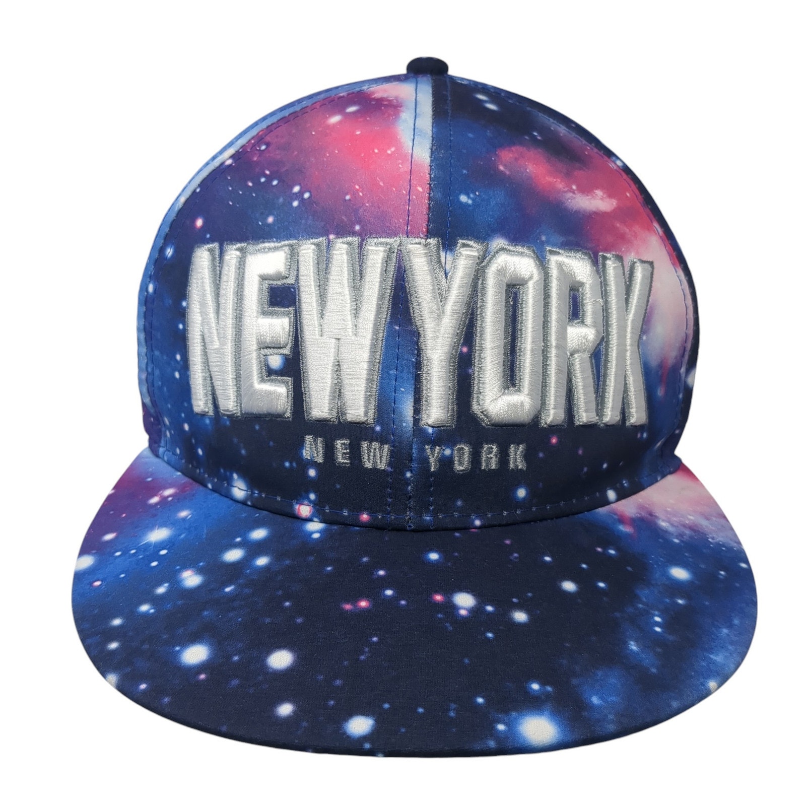 New York Snapback Hat Multicolor Os Adjustable Embroidered Galaxy Fashion Cap